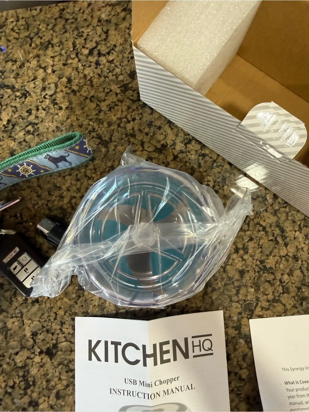 Portable Blue chopper with USB - Unbranded